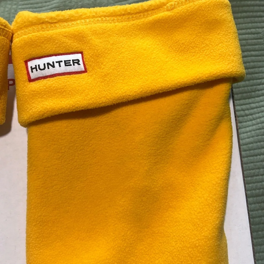 Hunter Women's Original Tall Fleece Welly Gold Socks Size M Shoe Size 5-7